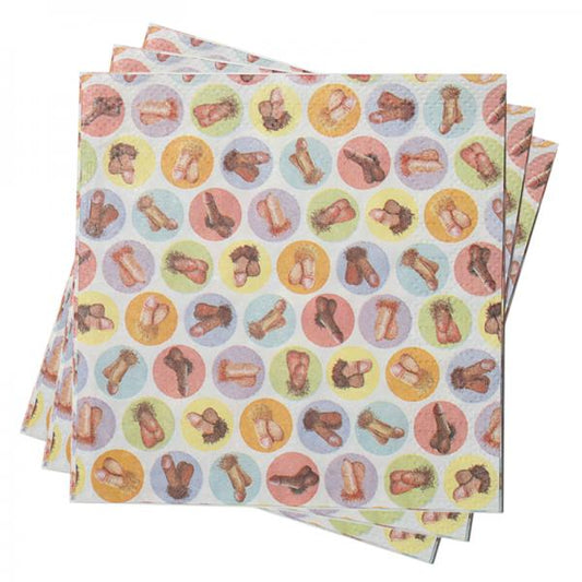 Mini Penis Napkins Pack Of 8